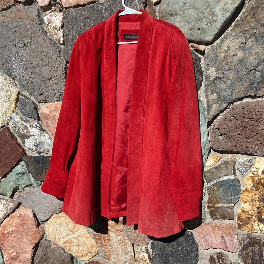 Dana Brooke Silky Pig 💯 Suede Leather Original 💯 Coat Jacket Vintage Size 12